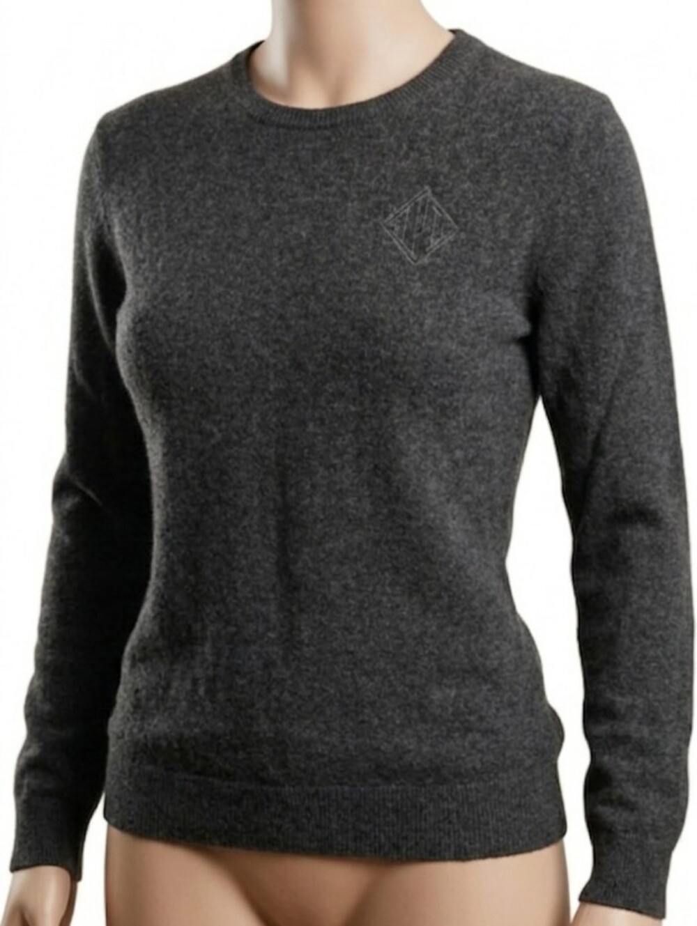 Vintage Polo Ralph Lauren Wool/Cashemer Crewneck‎ Sweater Gray Embroidered Logo